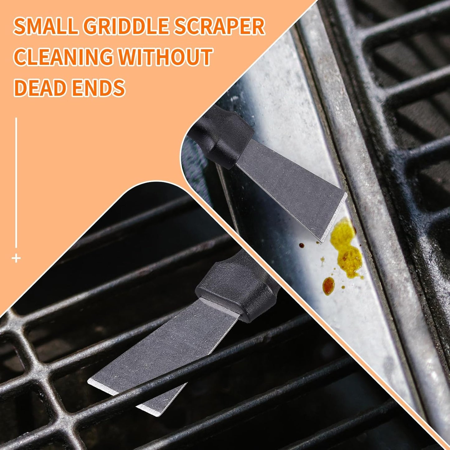 12 PCS Griddle Cleaning Kit for Blackstone, Heavy Duty Flat Top Grill Brush Set with Scraper & Stone – Complete BBQ Accessories for Outdoor Camping