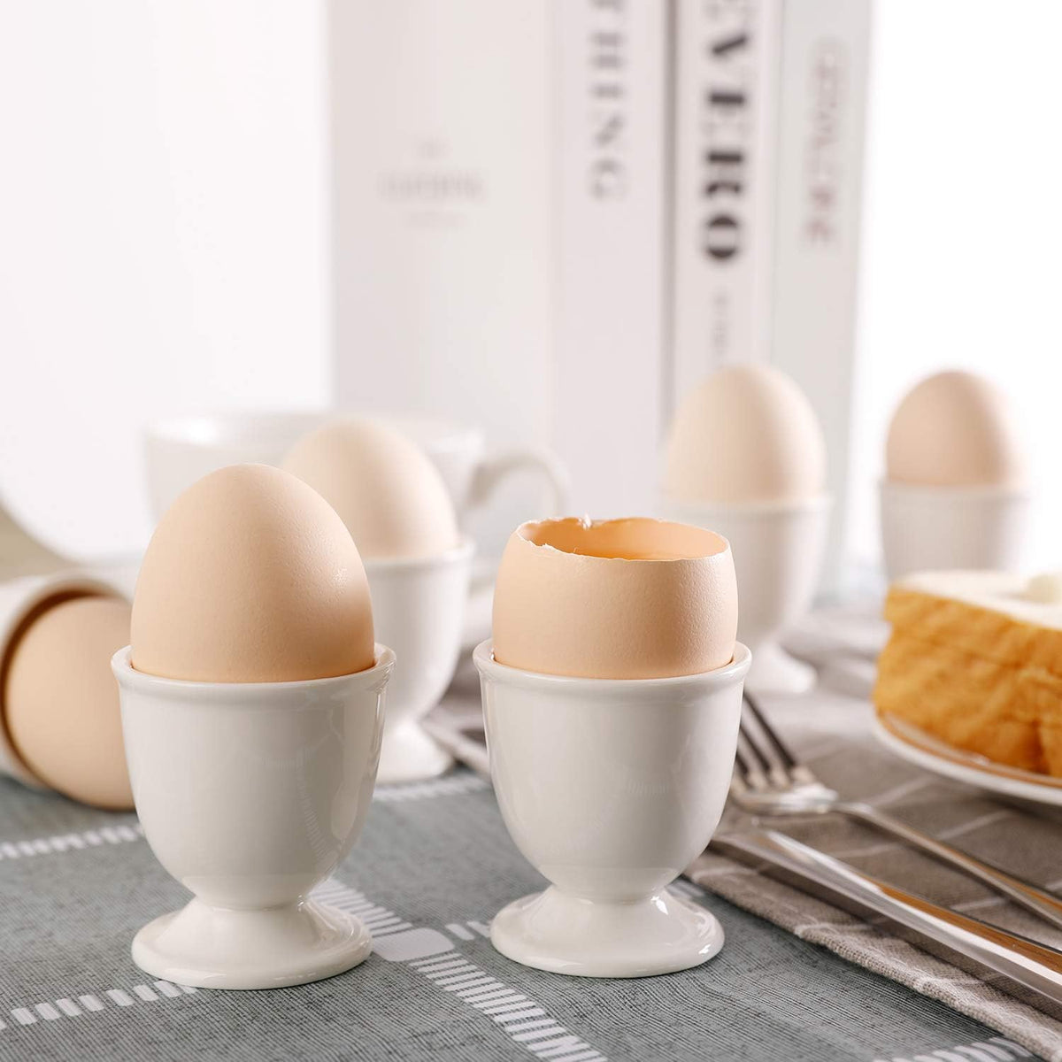 Egg Cracker Topper Set for Soft Hard Boiled Eggs Shell Removal Separators