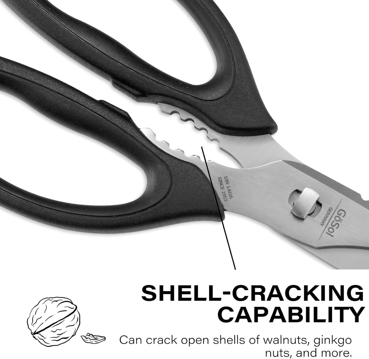 Heavy Duty Kitchen Shears Come Apart Kitchen Scissors with Serrated Blades