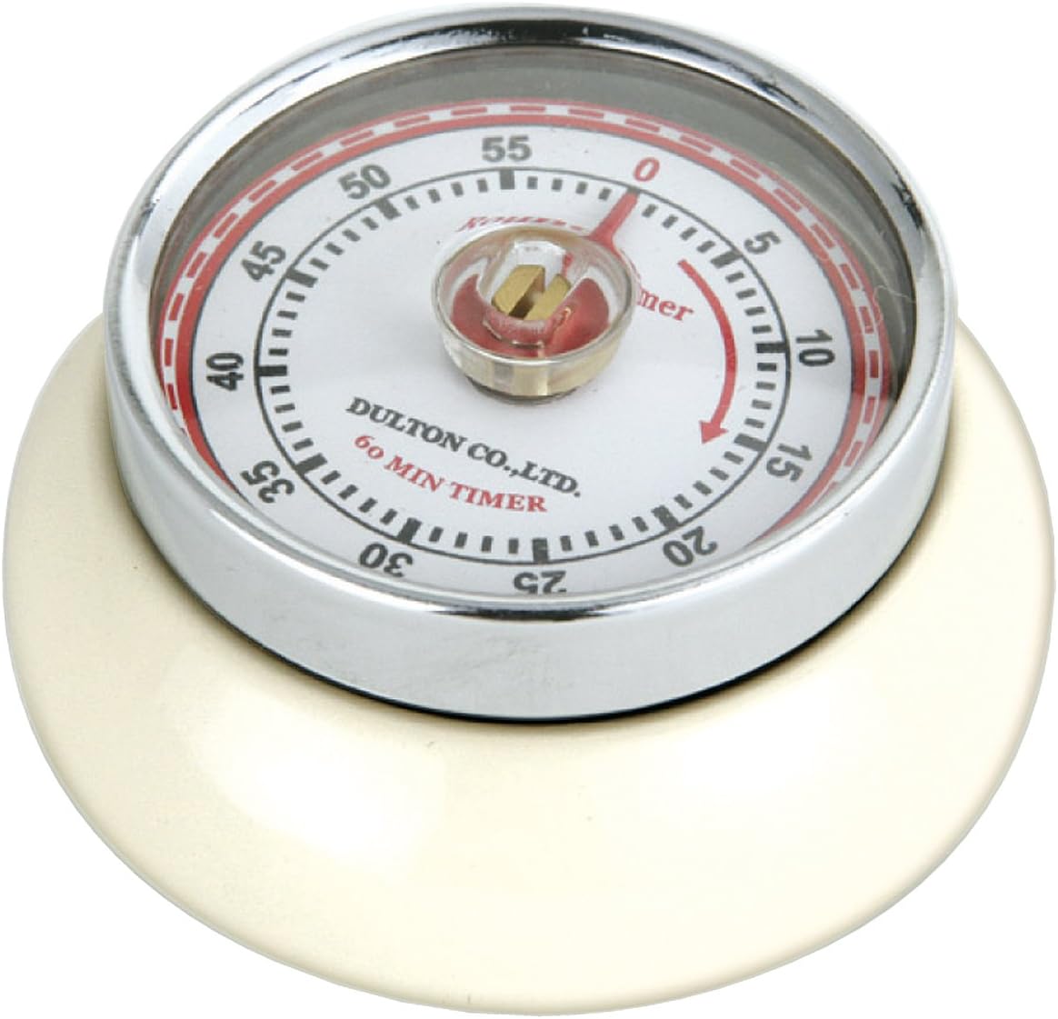 Zassenhaus Magnetic Retro Kitchen Timer, Classic Mechanical Cooking Timer (Yellow)