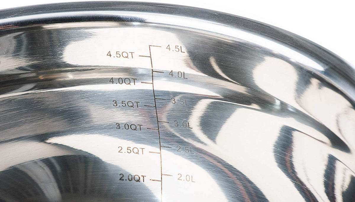 Stainless Steel Mixing Bowls with Lids and Non Slip Bases (Set of 5, Black)