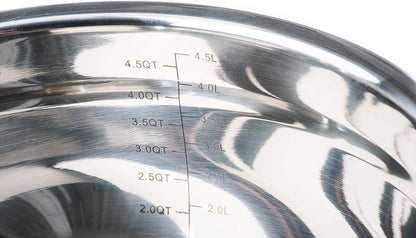 Stainless Steel Mixing Bowls with Lids and Non Slip Bases (Set of 5, Black)