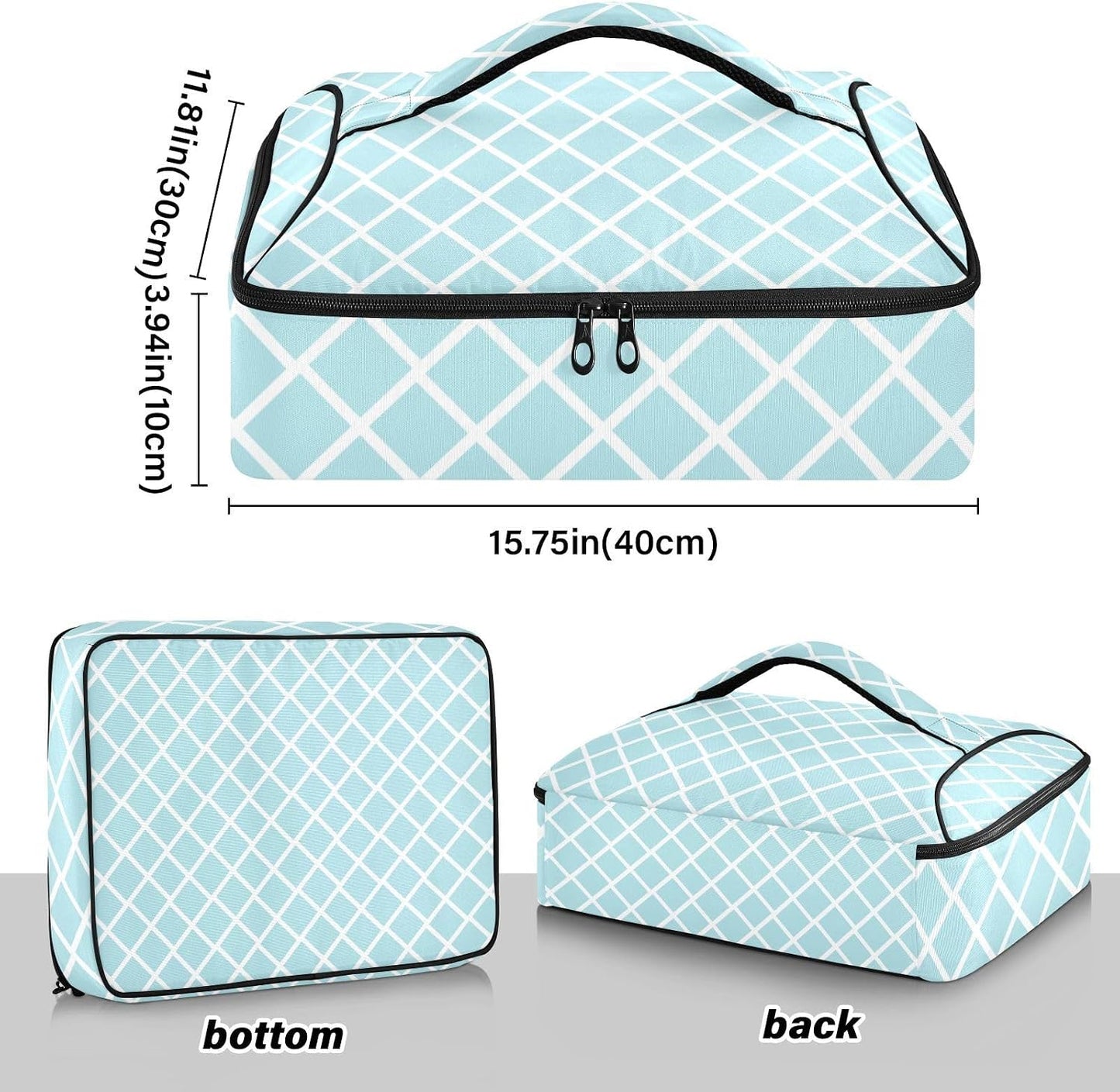 Casserole Carriers for Hot or Cold Food Reusable Casserole Dish Carrier Insulated Thermal Large Capacity Durable Perfect for Party Camping Family Gatherings Yellow Fish - Colors A