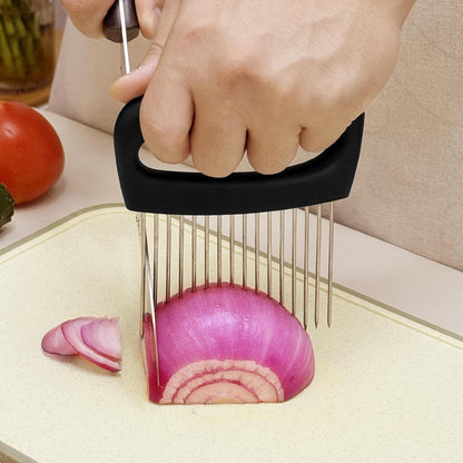 Extra-Large Onion Slicer – 304 Steel 16-Needle Cutter for Kitchen
