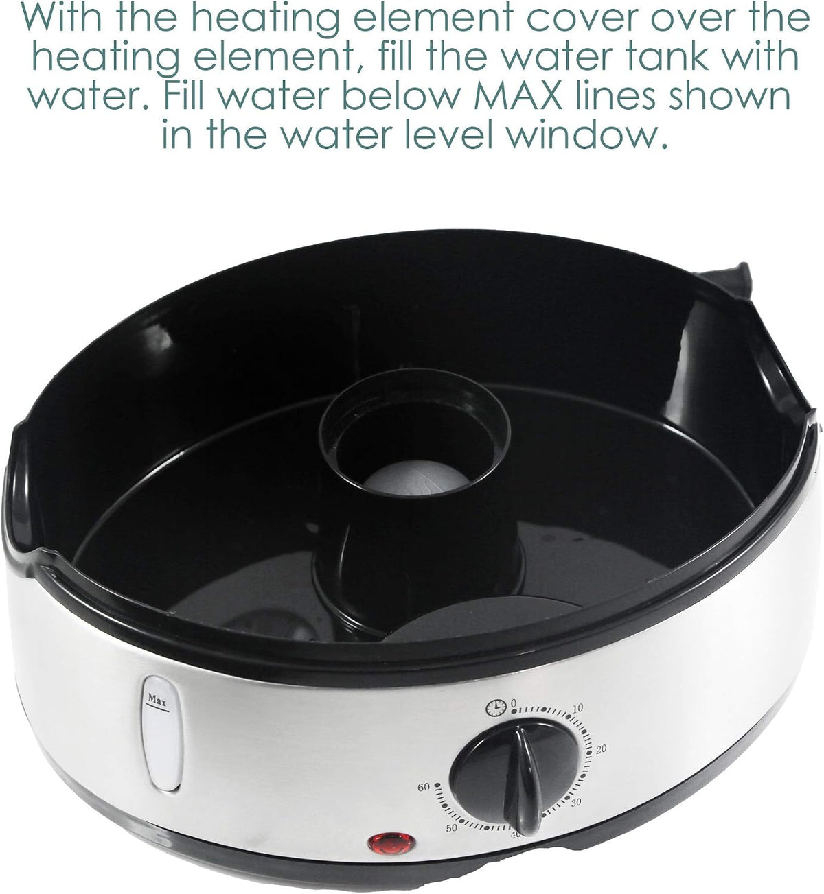 Elite Gourmet Electric Food Steamer, 3-Tier BPA-Free, 9 Qt, Stainless Steel