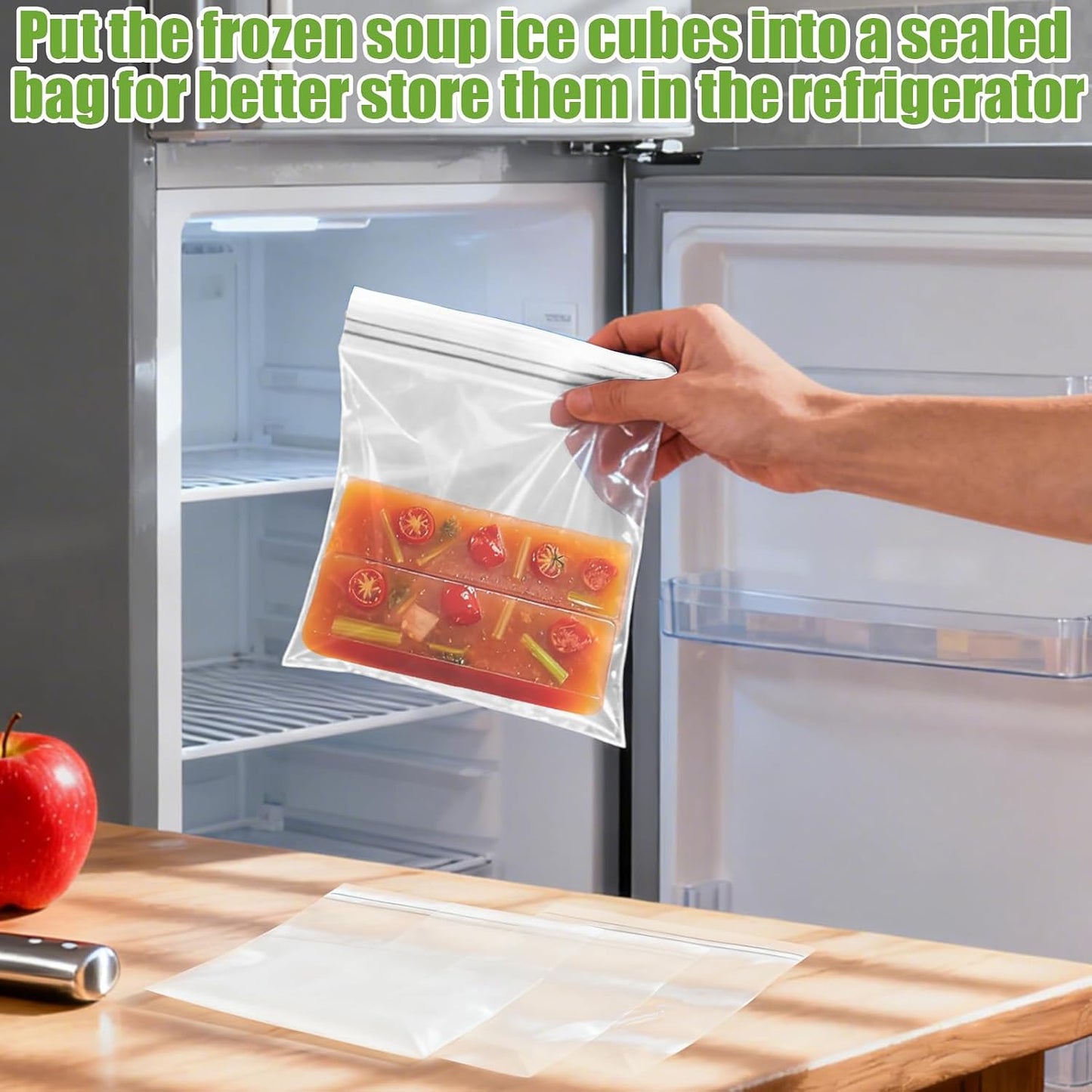 Juome Silicone Freezer Trays with Lid for Soup Cubes, 6 Pack Silicone Soup Freezer Molds for Meal Prep, 1& 3& 6-Cup Portion Soups Freezer Containers for Souper Ice Cube Food Storage, Dishwasher Safe