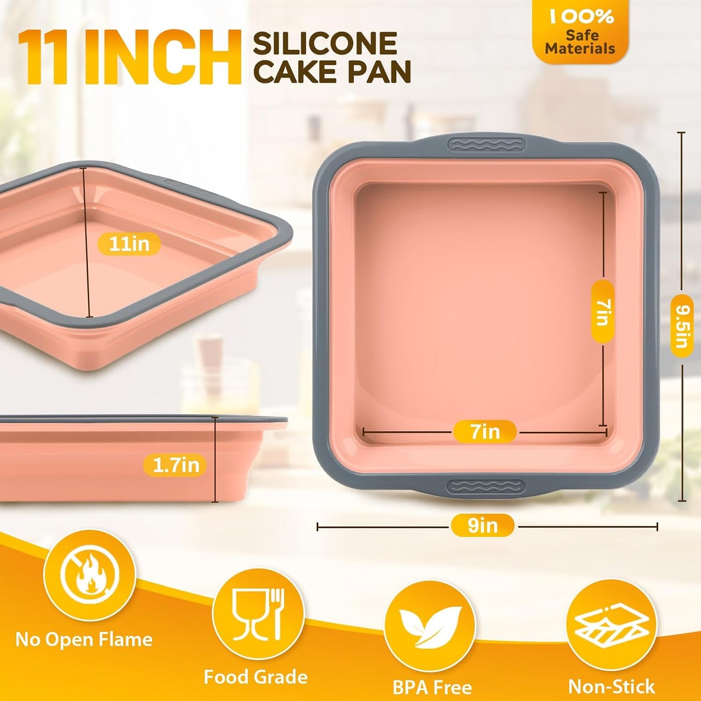 Silicone Muffin Pan, 12 Cups Non-Stick Cupcake Pan, Food-Grade BPA-Free Muffin Tin, Oven-Safe 450 °F, Reinforced Steel Frame, Easy-Grab Handles, Quick-Release 2.3" Baking Molds for Mini Treats