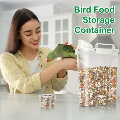 TBMax Pet Food Storage Containers 2 Pack 8-10 Lbs Airtight Dog Food Container Dispenser with Large Spout & Portable Handle, Travel Dog Treat Cat Food Storage Bin Bird Seed Container