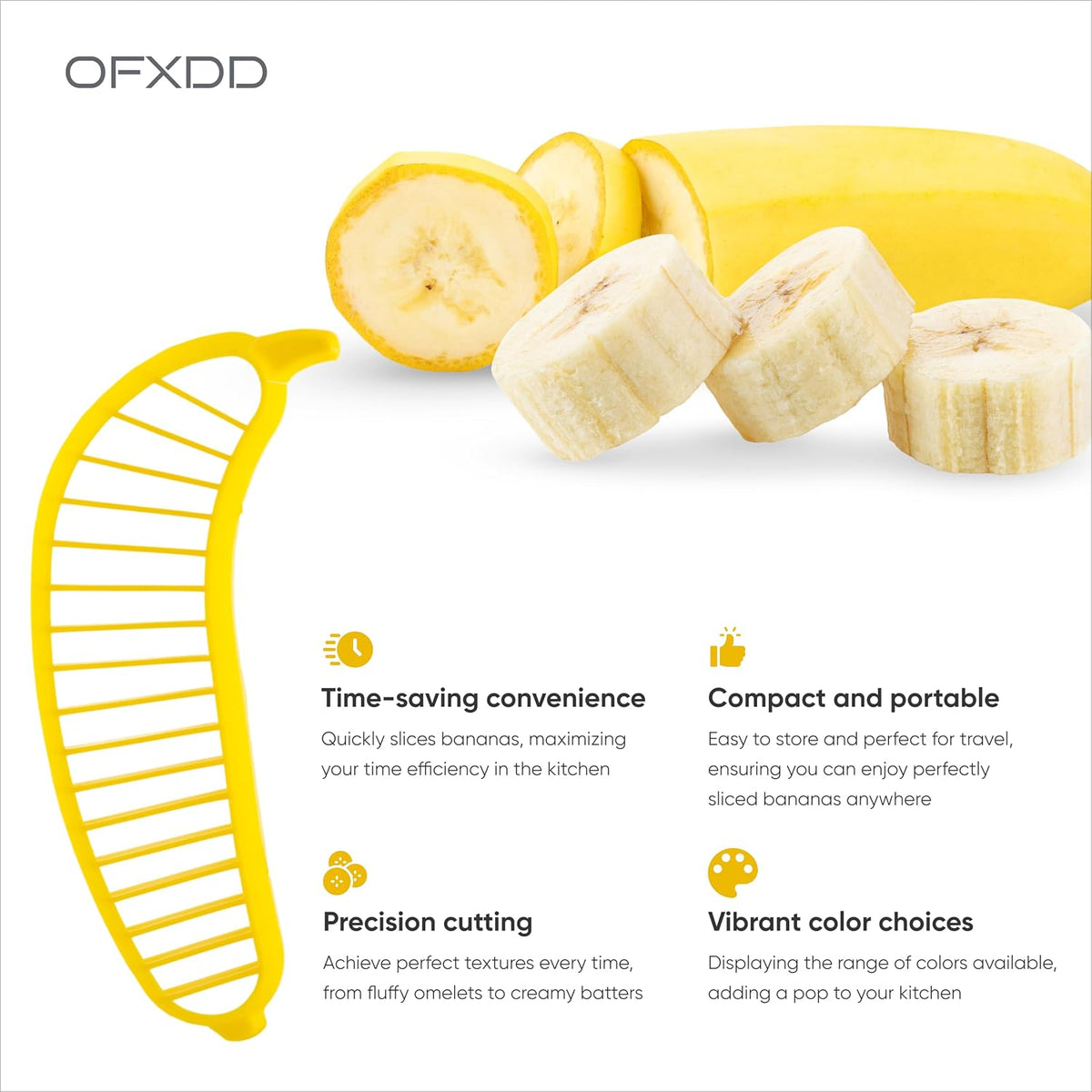 Plastic Banana Slicer 9.84" - Easy Banana Cutter - Kitchen Gadget