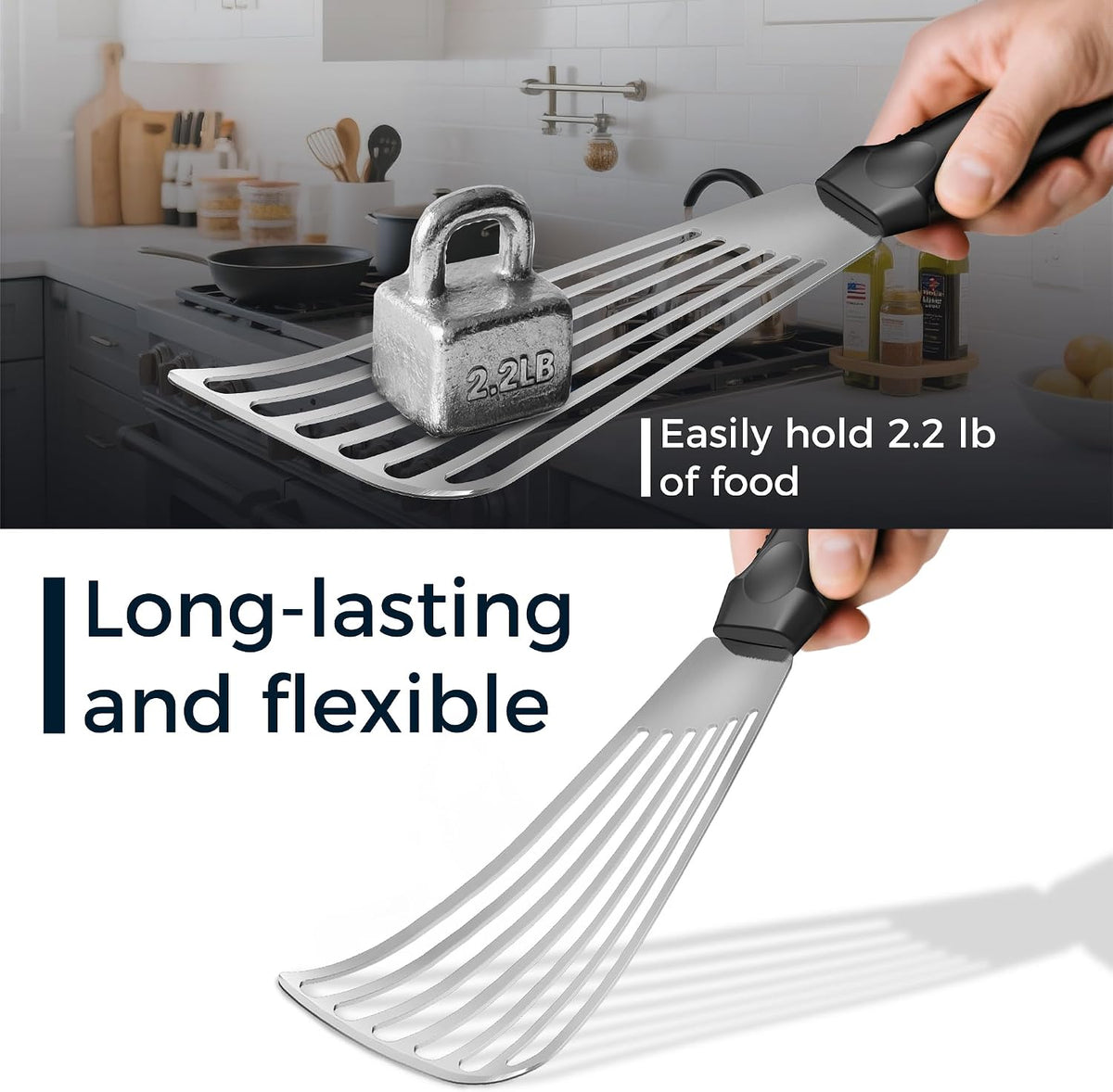 12.5-in Fish Spatula, 18/8 Stainless Steel Flexible Thin Edge Turner