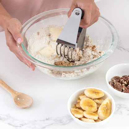 Spring Chef Large Dough Blender For Baking - Durable Pastry Blender - Black