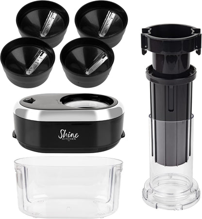Shine Kitchen Co. SES-100 Electric Vegetable Spiralizer with No Slip Veggie Grip