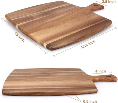 Acacia Wood Chopping Cutting Board Kitchen with Handle Charcuterie Boards