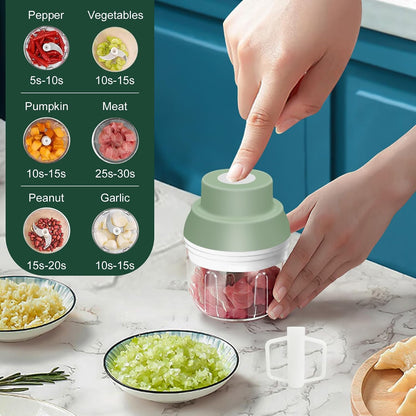 Electric Mini Garlic Mincer, 100ML USB Vegetable Onion Chopper