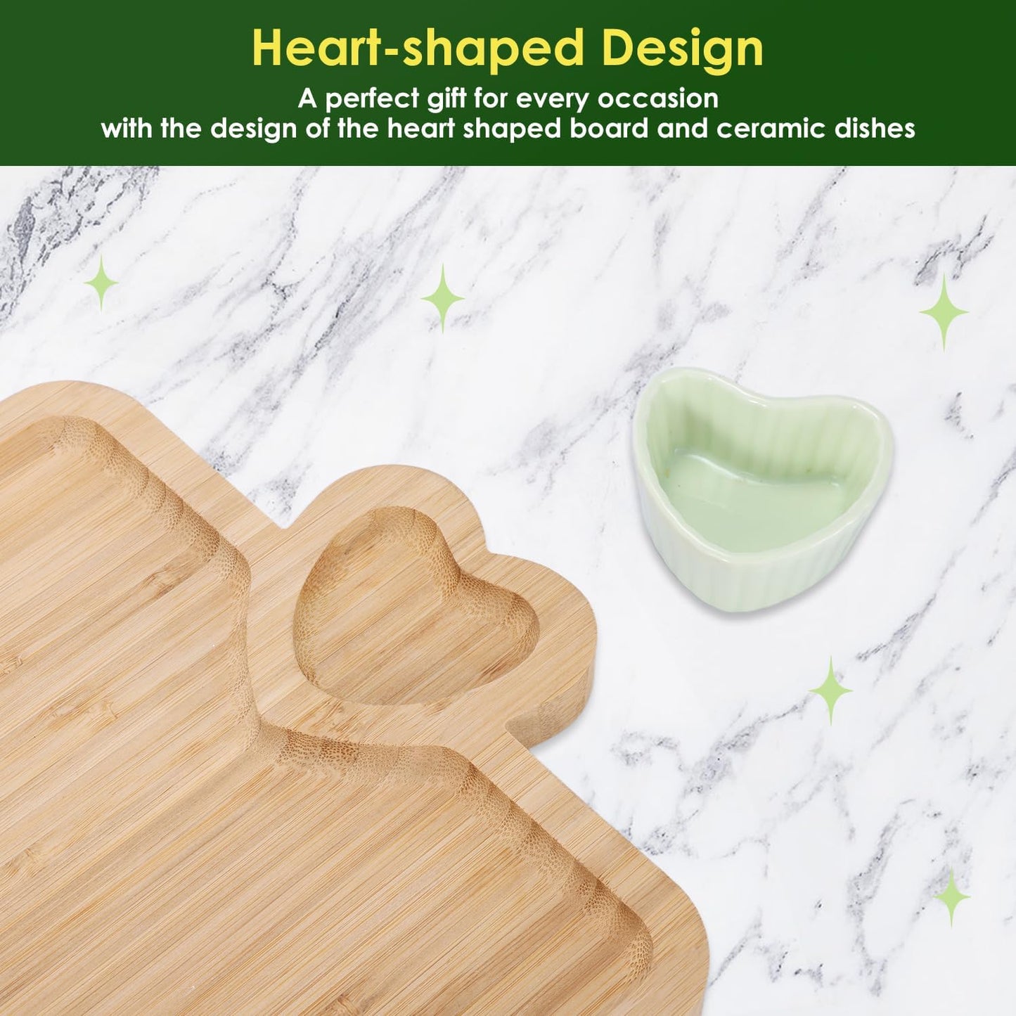 Charcuterie Boards Gift Set: Bamboo Charcuterie Cheese Board - Unique for Mom - House Warming Gifts New Home, Bridal Shower Wedding Gifts for Couple