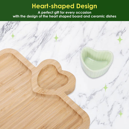 Charcuterie Boards Gift Set: Bamboo Charcuterie Cheese Board - Unique for Mom - House Warming Gifts New Home, Bridal Shower Wedding Gifts for Couple