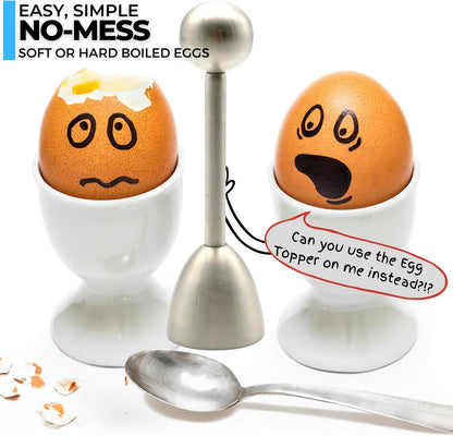 Stainless Steel Egg Topper & Perfect Egg Shell Opener for Soft Boiled Eggs