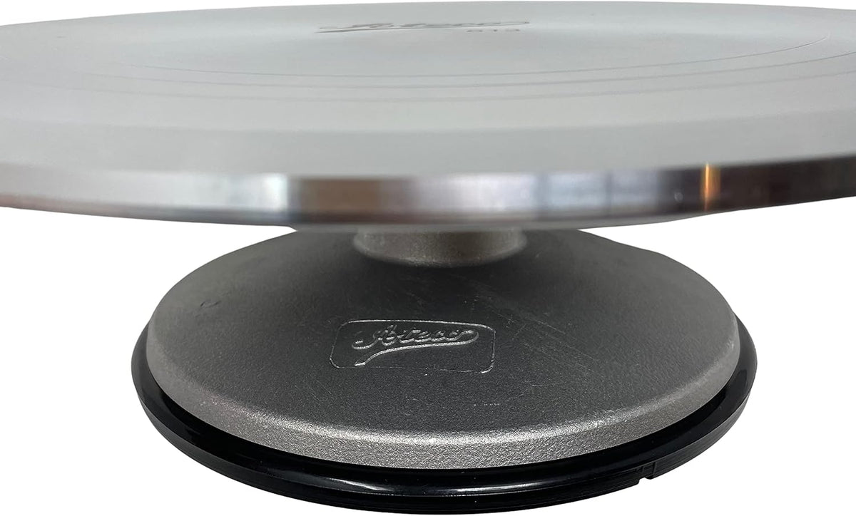 Ateco Revolving Cake Decorating Stand, 615 12" Round, Aluminum Base, White