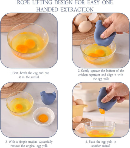 New Egg Separator Tool & Baking Tool,Silicone Egg Yolk Separator