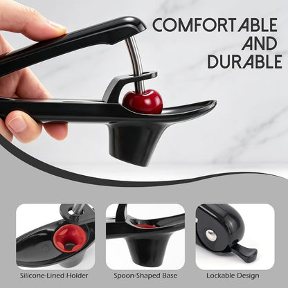 BlingKingdom Stainless Steel Cherry Corer Pitter Sturdy Stone Remover Tool