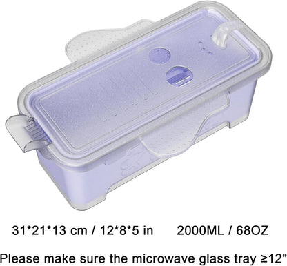 68OZ Microwave Ramen Bowl, Noodle Cooker, Steamer, Removable Strainer