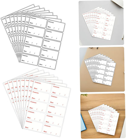 Veemoon 400pcs Removable Food Date Stickers Made of Waterproof PVC Material, Easy Clean Freezer Labels for Refrigerator and Pantry Use, Multipurpose Storage Container Labels for Restaurant