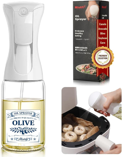 Mistifi Oil Sprayer 150ml glass bottle. Upgraded Version.Fine Mist Spray Bottle for Air Fryer, Olive Oil, Avocado Oil, Healthy Nonstick Frying, Commercial & Home Kitchen Use (PS635)