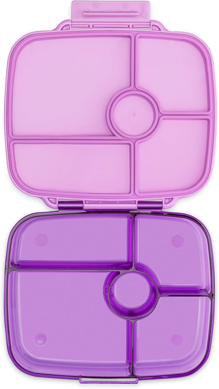 Yumbox Go Leakproof Bento Lunch Box, 5 Compartments, Charcoal Gray | Deep Portioned Tray | Removable Silicone Gasket | Lightweight Construction | Fits Most Lunch Bags | Easy-Clean Design