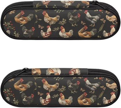 Travel Cutlery Set with Case for Kids Portable Utensil Case Reusable Silverware Pouch for School Travel Lunch Capybara Flower