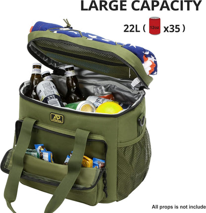 Lunch Box for Men, Tactical Lunch Bag MOLLE Webbing Leakproof Insulated Lunch Cooler Women Adult Meal with Adjustable Shoulder Strap Lunch Pail (Blue)