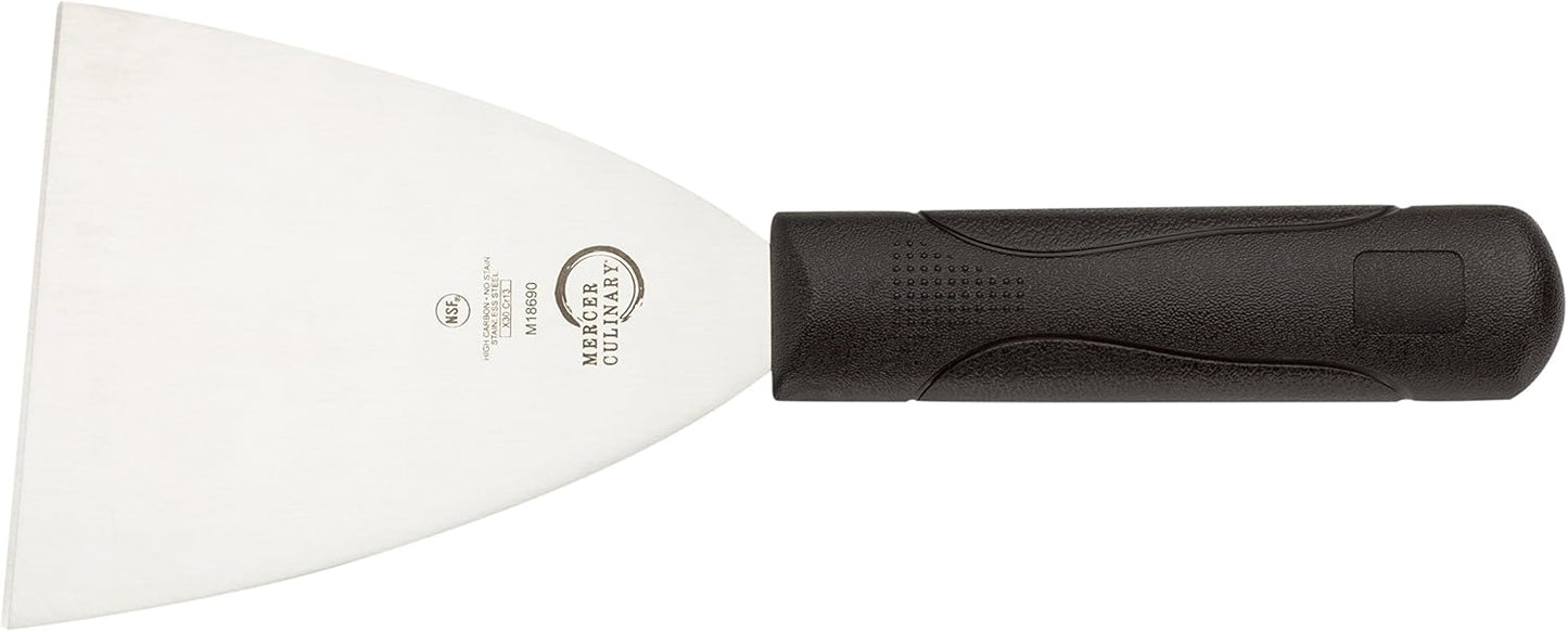 Mercer Culinary Millennia Bench Scraper, 5 7/8 Inch X 3 1/2 Inch Blade, Black Handle