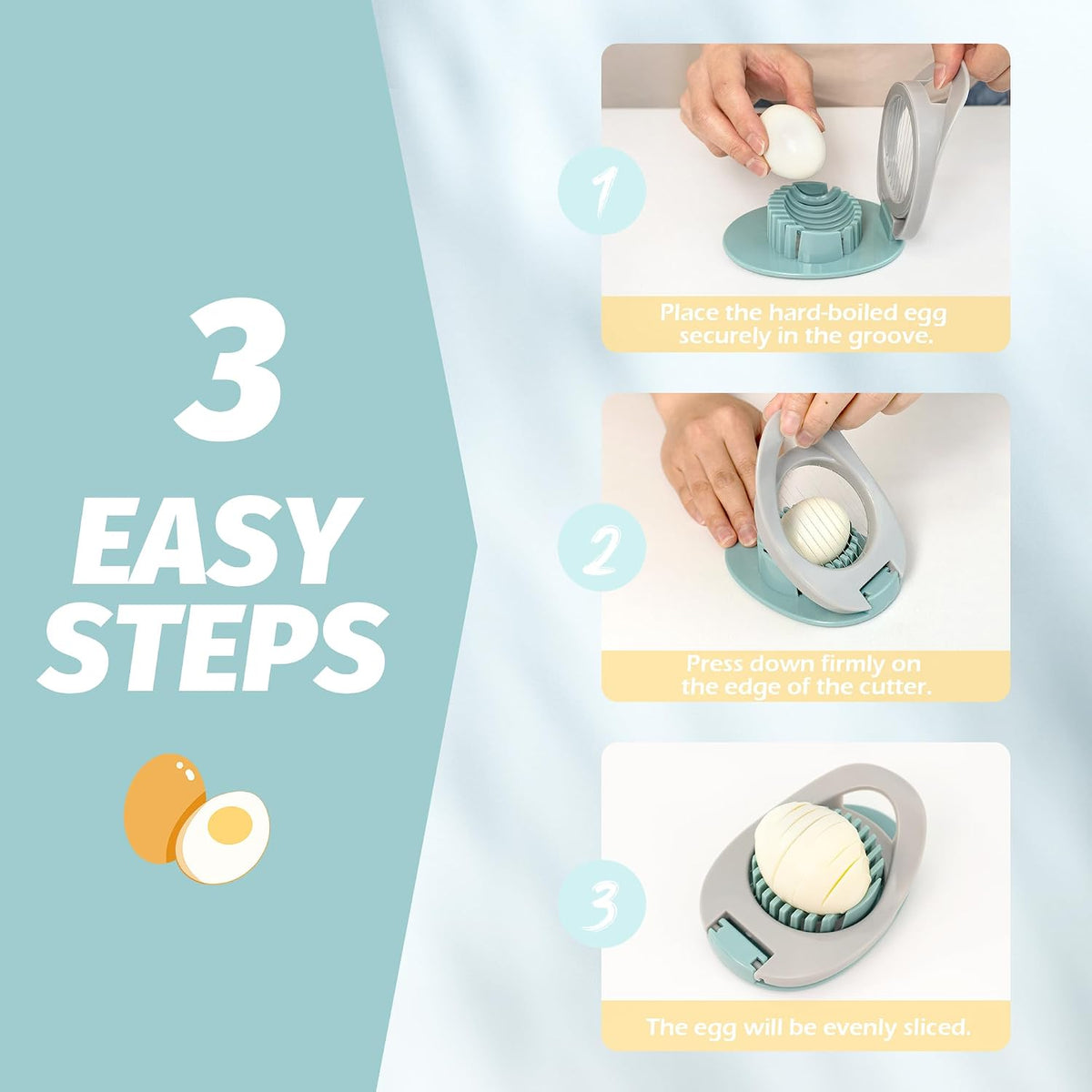 BlingKingdom Egg Slicer, Stainless Steel Wire Egg Cutter for Kitchen