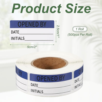 PATIKIL 500 Pcs Expired Date Label Stickers Roll, 2 x 1 Inch Removable Inventory Labels Adhesive Food Sticker Roll for Marking Organizing Inventory and Food Container, White and Black