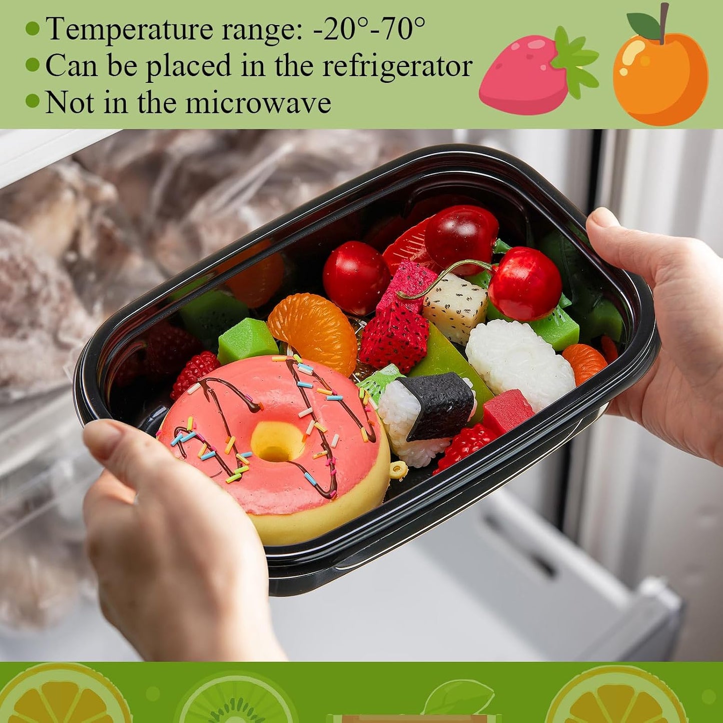 Chunful 36 Pcs 3 Compartment Transparent Snack Containers with Lids Disposable Bento Box Plastic Food Meal Prep Containers for Condiment Salad Dipping School Work Lunch