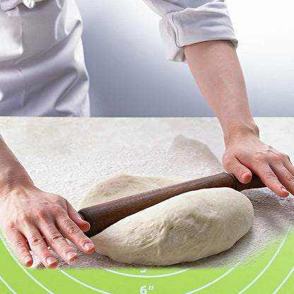 Hitefu 12 Inch Round Silicone Cake Mat, Green