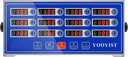 Commercial Kitchen Timer 12 Channel Digital Loud Alarm Cook Timer