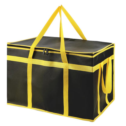 Bodaon Insulated Food Delivery Bag, XXXL Pizza Delivery Bags for Hot and Cold Food, Commercial, Large Capacity Reusable Warming Bag, Catering Cooler Bag for Rideshare, Warmers for Parties (Black, 1Pk)