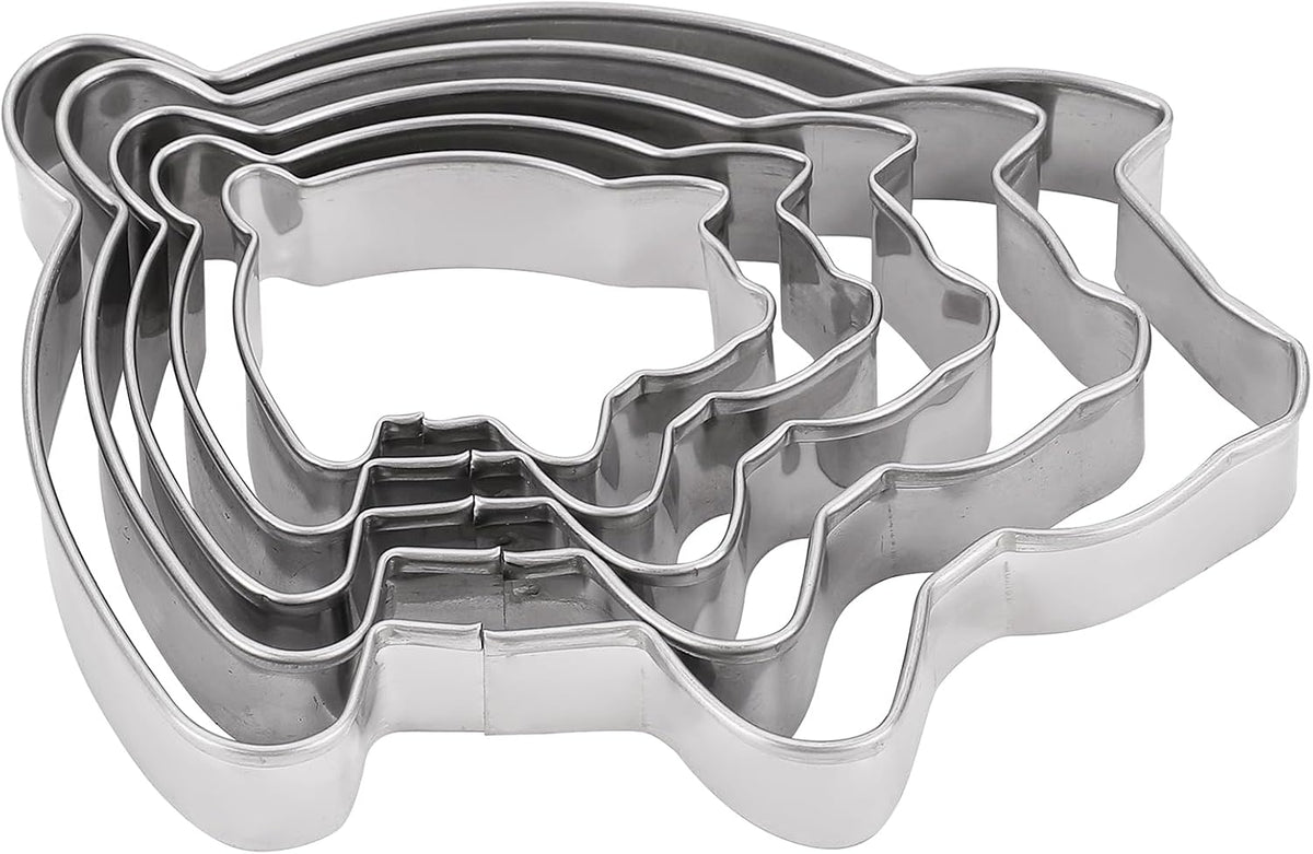 MrCookie 4" Large Christmas Cookie Cutters Set,Thickened Stainless Steel