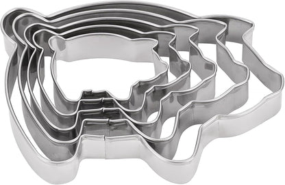 MrCookie 4" Large Christmas Cookie Cutters Set,Thickened Stainless Steel