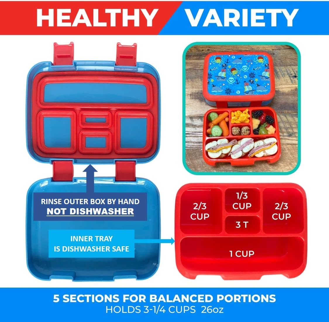 Bento Box with Stainless Steel Thermo, Insulated Lunch Bag, Ice Pack Set for Kids - 5 Compartments, Lunches or Snack Container for Girls, Toddlers Daycare Pre-School, Kindergarten Purple Unicorn