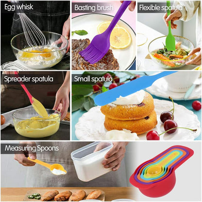 Rottay Mixing Bowls with Airtight Lids, 20PCS Stainless Steel Mixing Bowl Set, Nesting Bowls with 3 Grater Attachments & Non-Slip Bottoms, Size7, 4, 3, 2, 1.5, 1QT Bowls for Baking&Prepping