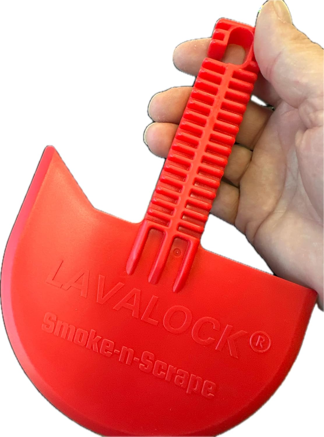 LavaLock Smok-n-Scrape Grill and Smoker Scraper, Residue Remover Cleaning Tool for Weber Kettle, Weber Smokey Mountain, UDS, WSM (Red Smoke-n-Scrape)