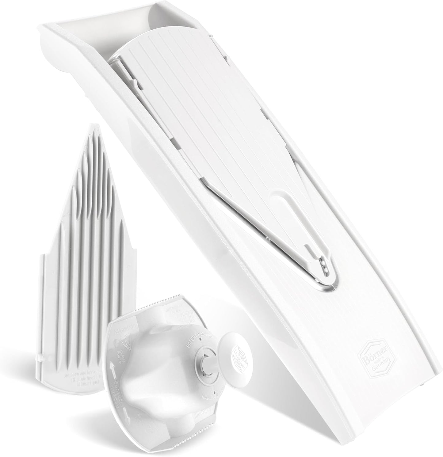 BORNER V Mandoline Slicer Kitchen V1 ClassicLine Starter Set | Vegetable Grater Börner - Quality Made in Germany, Color:White
