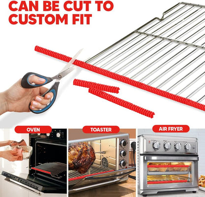 2 Pack Oven Liner and 2 pack Red Oven Rack Protectors 22 Inches