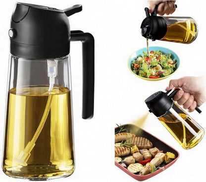 Olive Oil Sprayer for Cooking, 220ml Glass Oil Dispenser