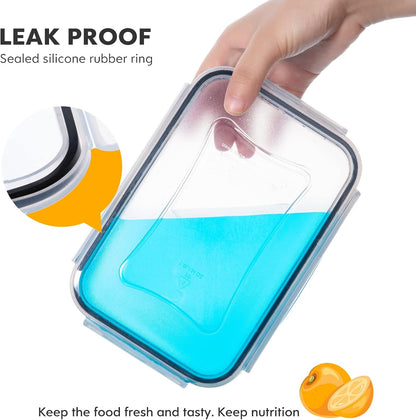 62 PCS Large Food Storage Containers with Lids Airtight (31 Lids &31 Containers) - Leakproof Meal-Prep Containers for Kitchen Storage Reusable Plastic Microwave/Dishwasher Safe with Labels & Pen