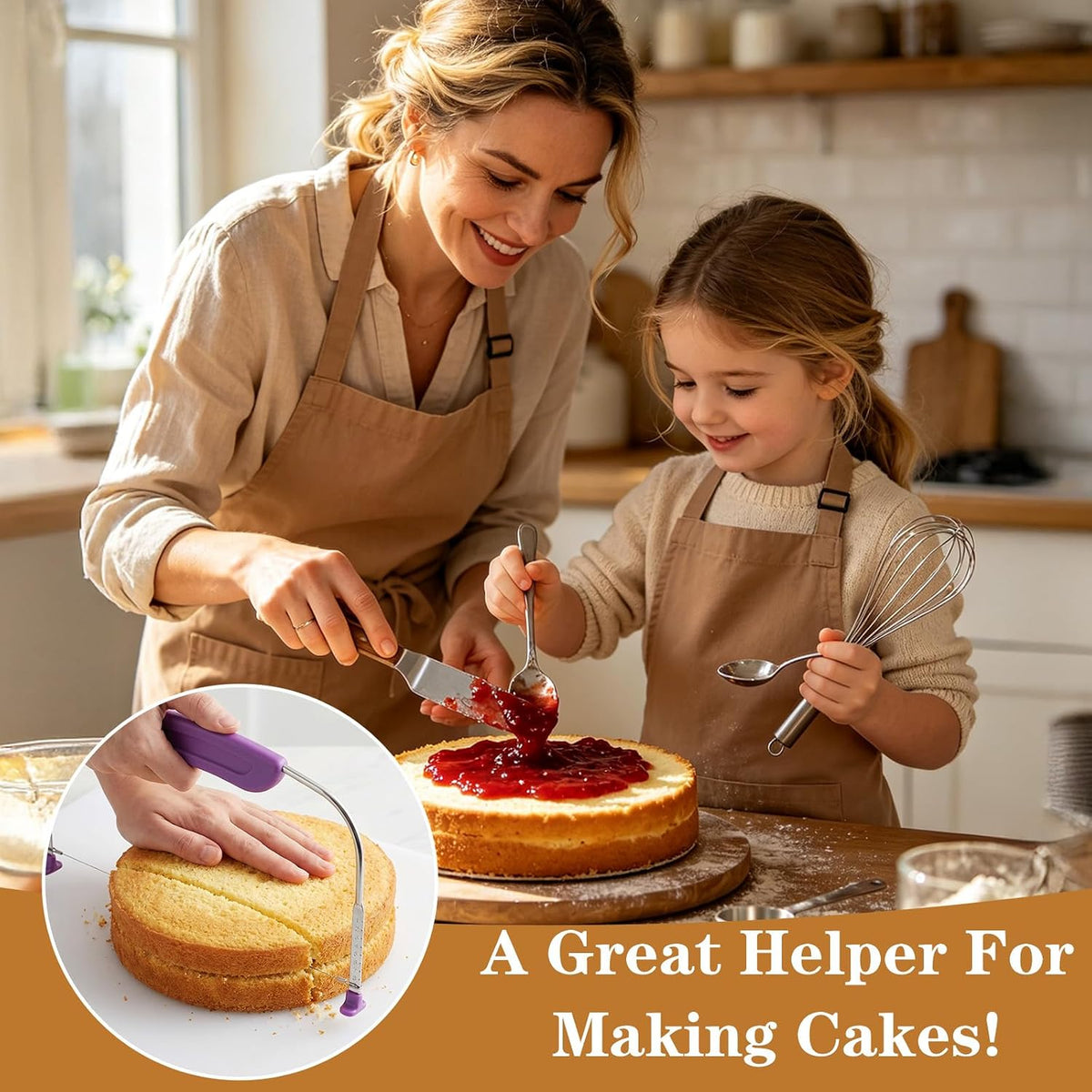 Nogeqi Adjustable Cake Leveler, Cake Slicer Leveler Cutter Tool