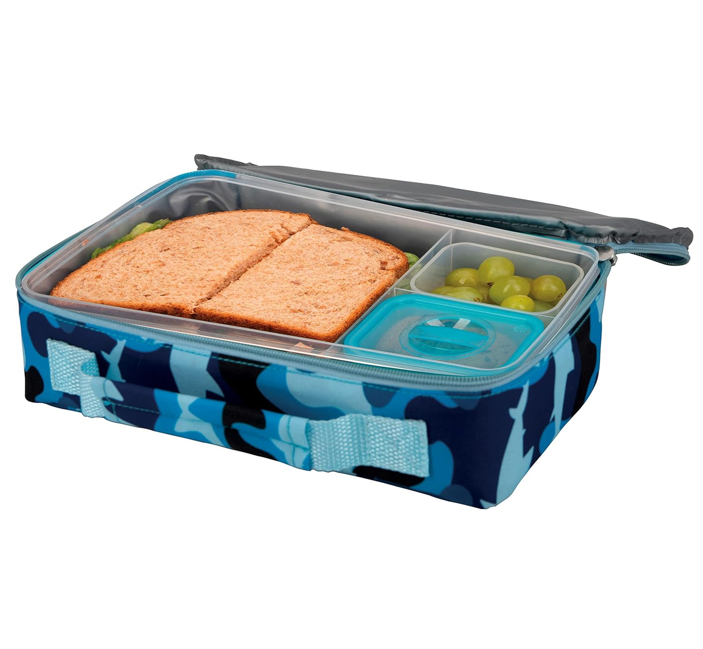 Nuby Lunchbox with Insulated Travel Bag - Bento Lunch Box - 3+ Years - Stars - Back to School Essentials
