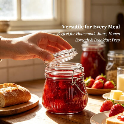 ComSaf Glass Pantry Jars with Airtight Lids 0.7 Gallon 2 Pack Wide Mouth | Flour sugar rice, Sourdough pickling, Pantry organization, Scoop included, Baking supplies, Bulk food storage, Large capacity