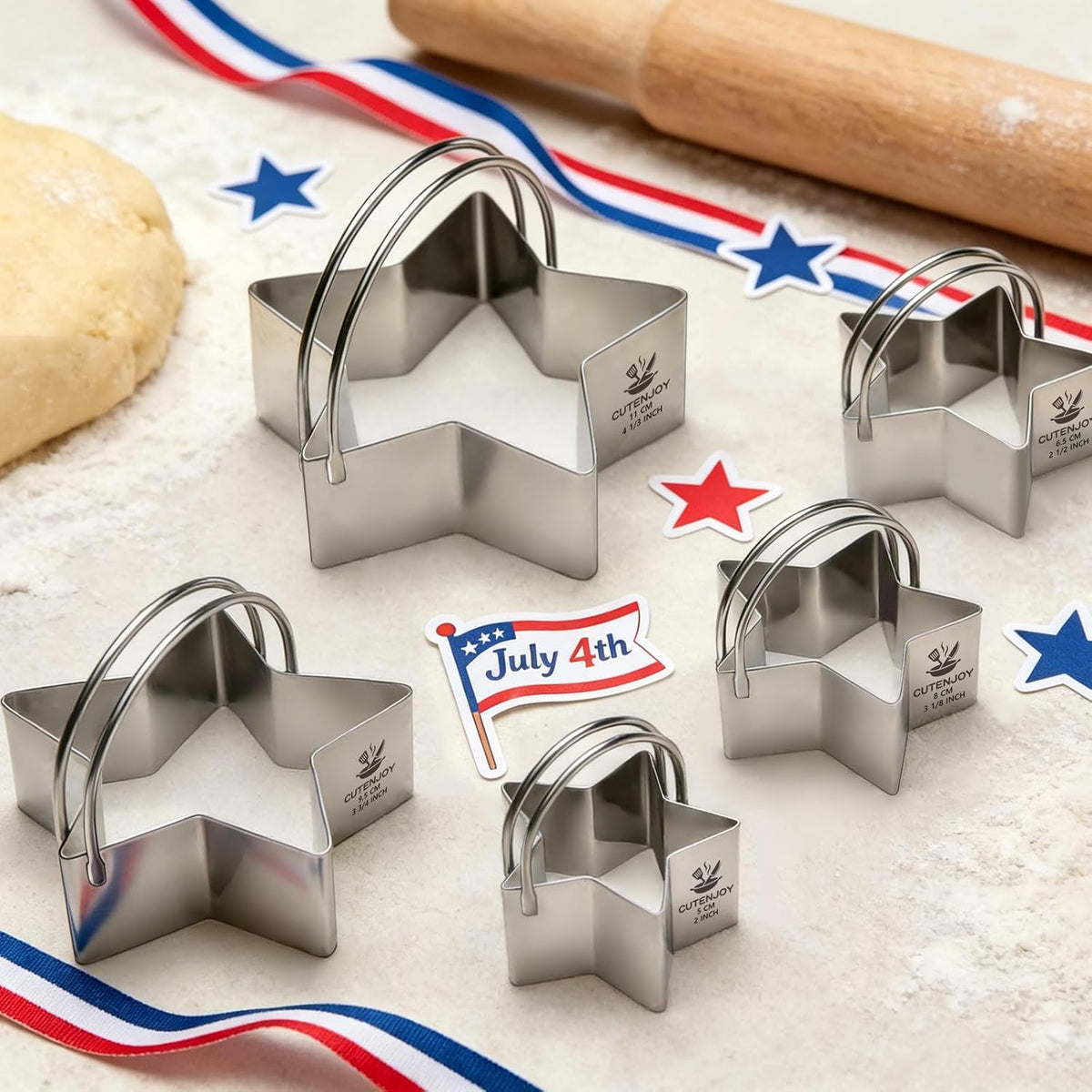 Round Cookie Cutters (2, 3, 3.5, 4, 5, 6 Inch) Biscuit Cutter Set